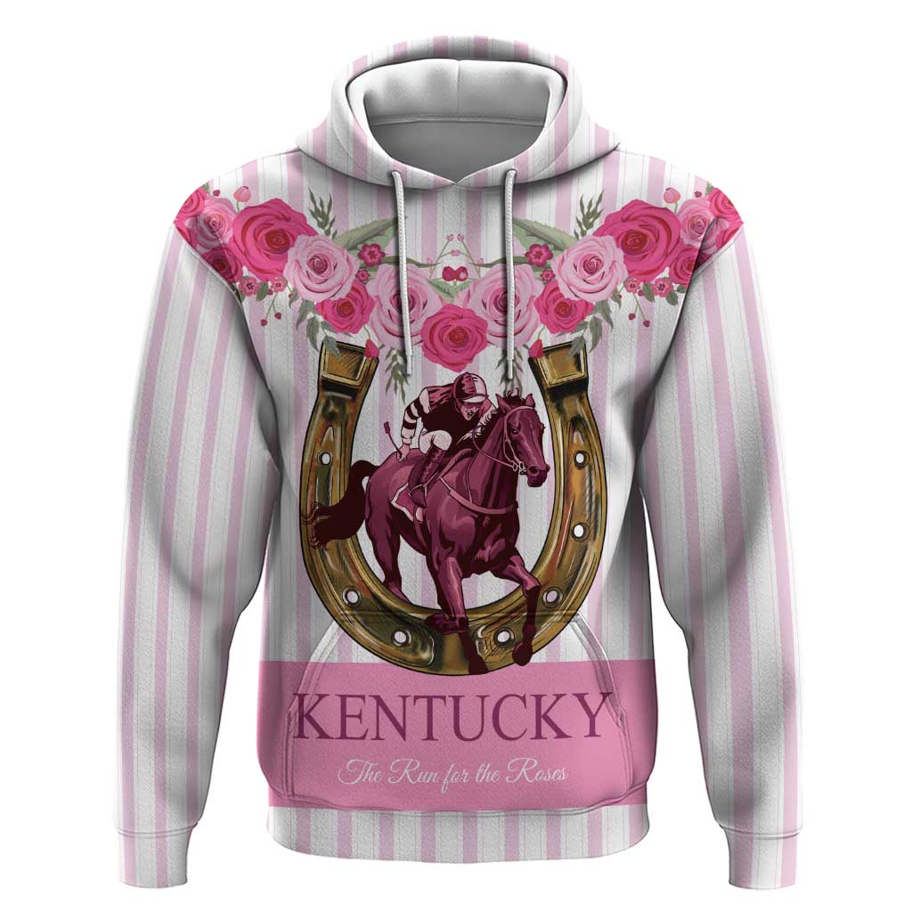 Personalized Kentucky Horse Racing Zip Hoodie Run For The Rose