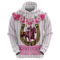 Personalized Kentucky Horse Racing Zip Hoodie Run For The Rose