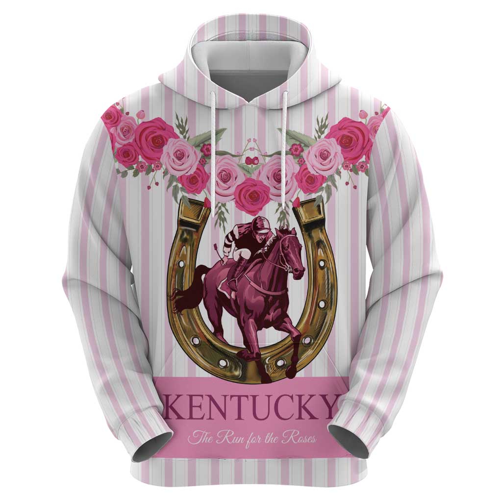 Personalized Kentucky Horse Racing Zip Hoodie Run For The Rose