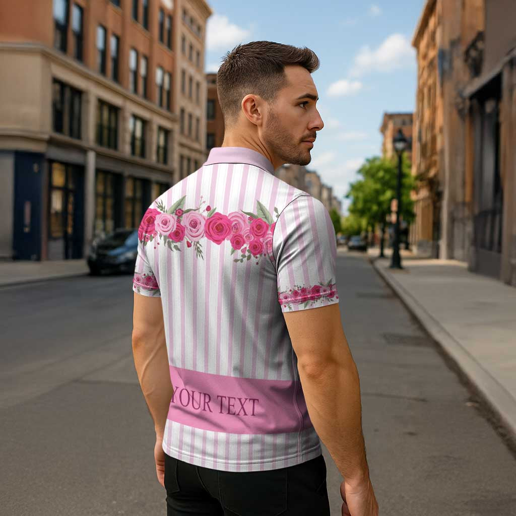 Personalized Kentucky Horse Racing Zipper Polo Shirt Run For The Rose