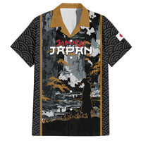 Custom Baseball Japan Samurai Hawaiian Shirt Black Grunge Vintage