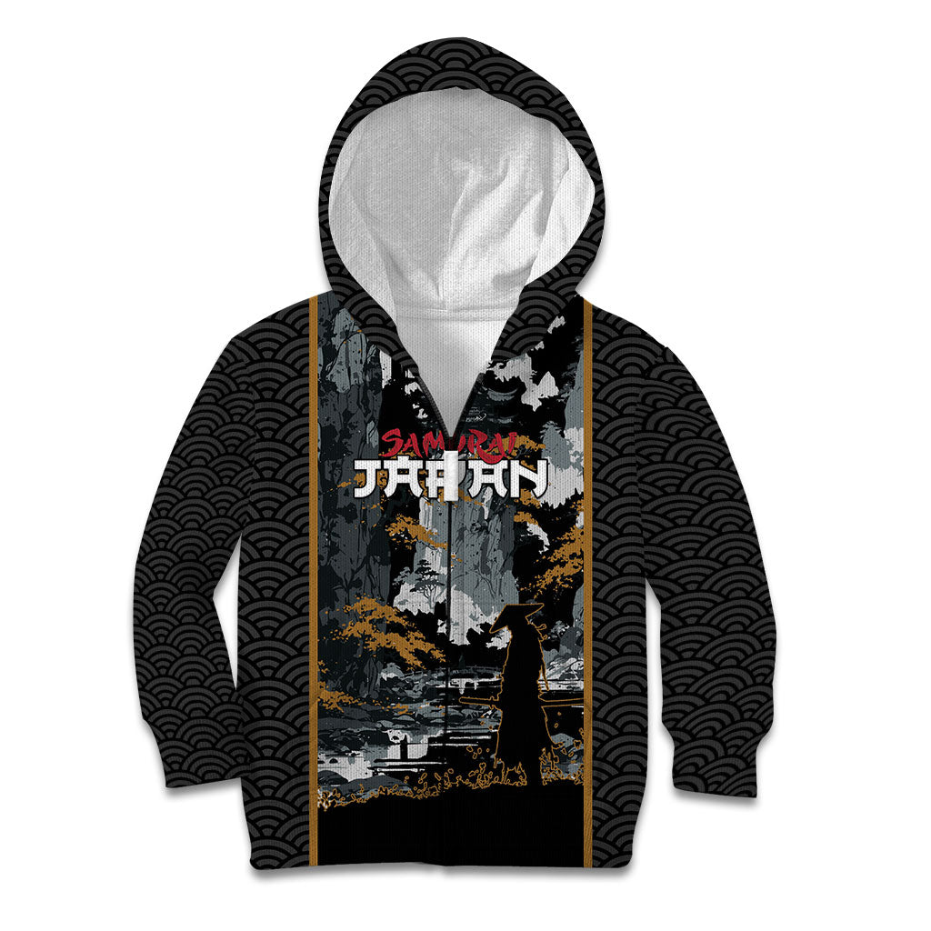 Custom Baseball Japan Samurai Kid Hoodie Black Grunge Vintage