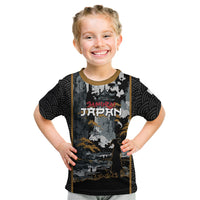 Custom Baseball Japan Samurai Kid T Shirt Black Grunge Vintage