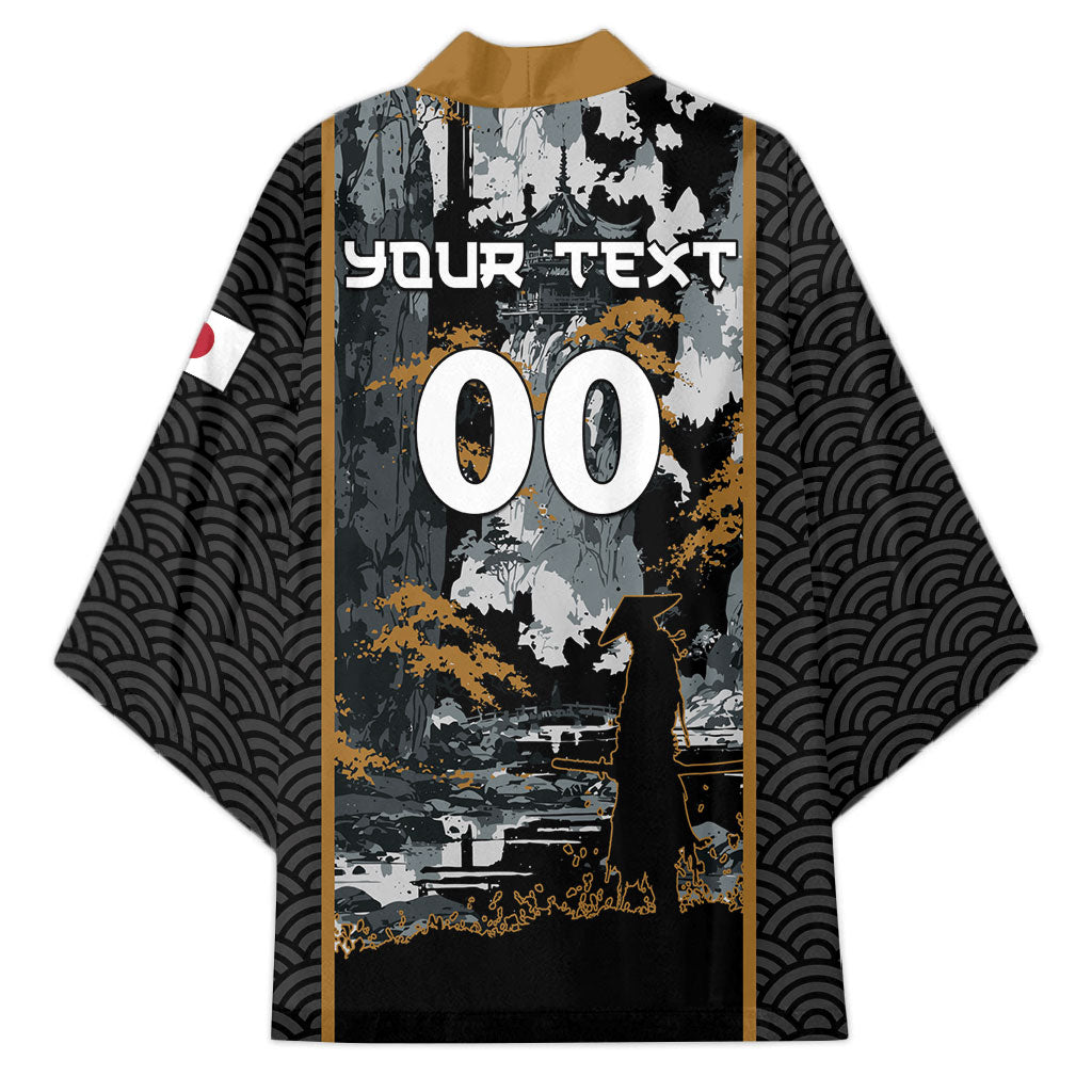 Custom Baseball Japan Samurai Kimono Black Grunge Vintage