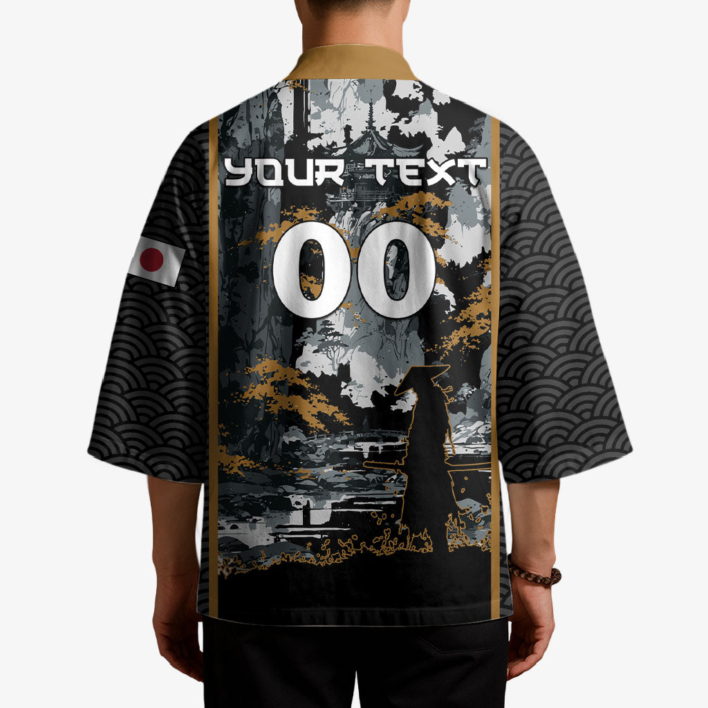 Custom Baseball Japan Samurai Kimono Black Grunge Vintage
