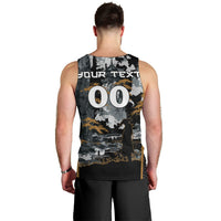 Custom Baseball Japan Samurai Men Tank Top Black Grunge Vintage