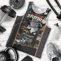Custom Baseball Japan Samurai Men Tank Top Black Grunge Vintage