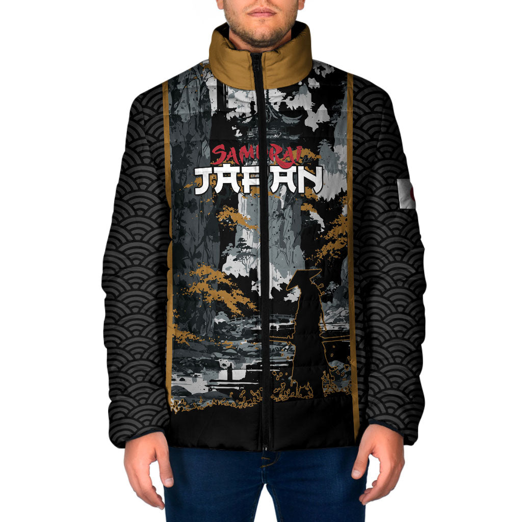 Custom Baseball Japan Samurai Padded Jacket Black Grunge Vintage