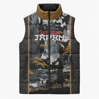 Custom Baseball Japan Samurai Sleeveless Puffer Jacket Black Grunge Vintage