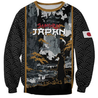 Custom Baseball Japan Samurai Sweatshirt Black Grunge Vintage