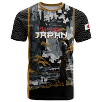 Custom Baseball Japan Samurai T Shirt Black Grunge Vintage