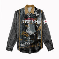 Custom Baseball Japan Samurai Women Casual Shirt Black Grunge Vintage