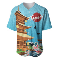 Japan Land Of The Rising Sun Baseball Jersey Japanese Pagoda Koi Fish