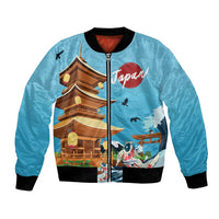 Japan Land Of The Rising Sun Bomber Jacket Japanese Pagoda Koi Fish