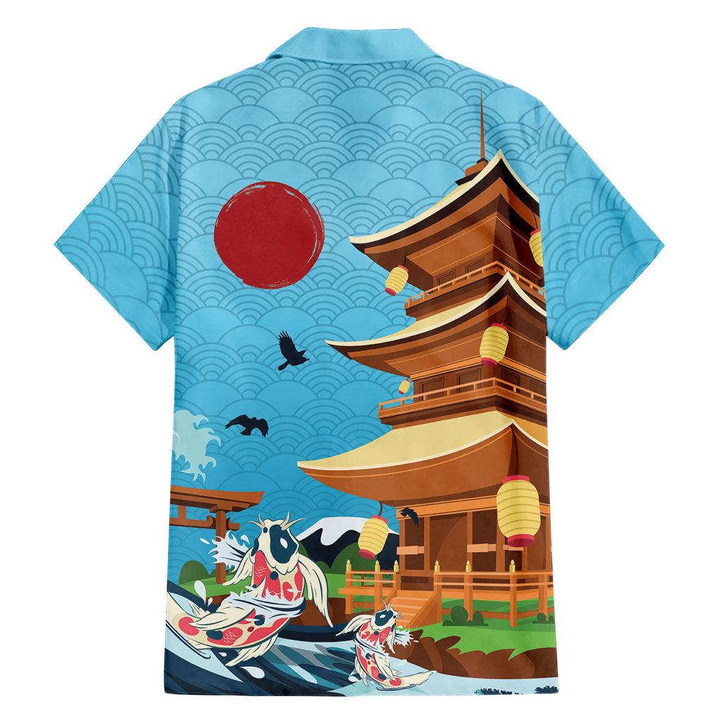 Japan Land Of The Rising Sun Hawaiian Shirt Japanese Pagoda Koi Fish