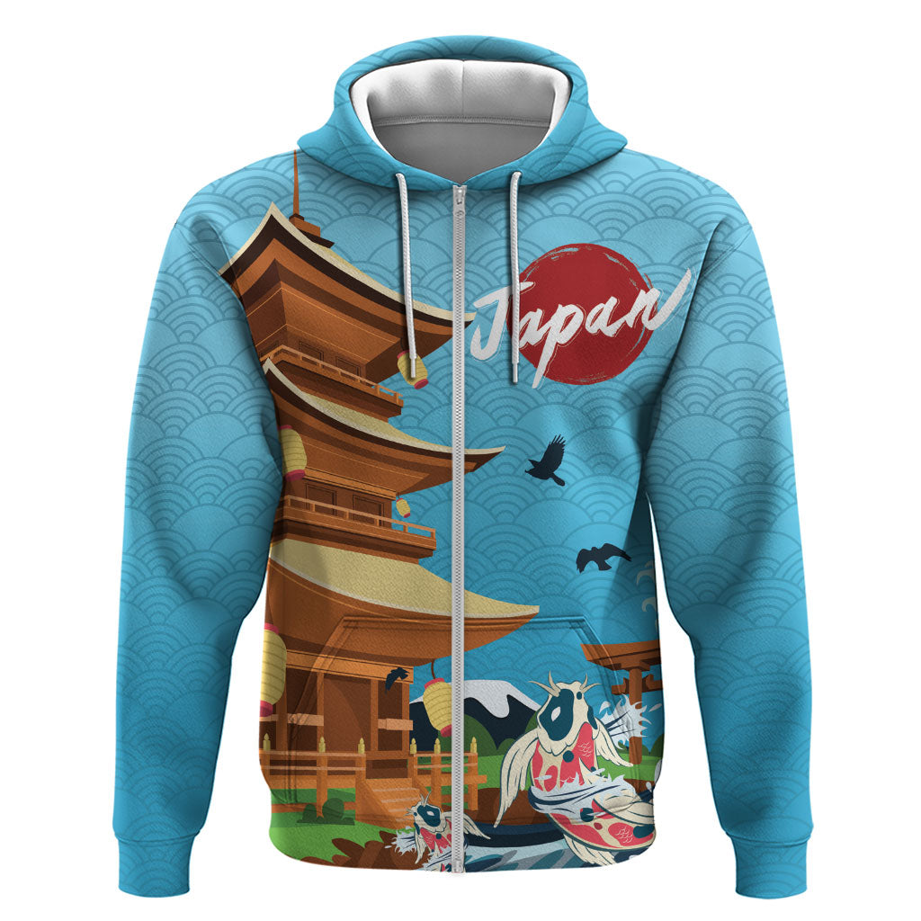 Japan Land Of The Rising Sun Hoodie Japanese Pagoda Koi Fish