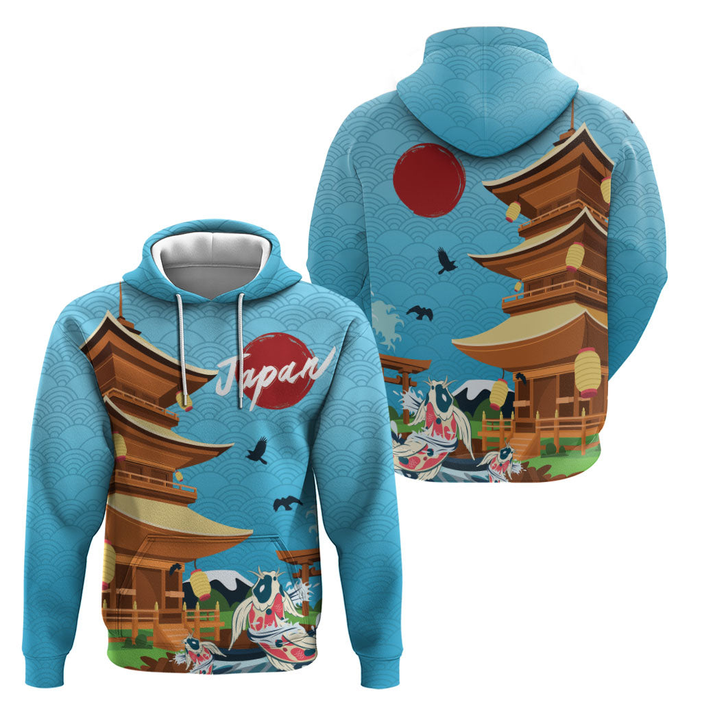 Japan Land Of The Rising Sun Hoodie Japanese Pagoda Koi Fish