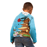Japan Land Of The Rising Sun Kid Hoodie Japanese Pagoda Koi Fish