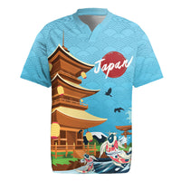 Japan Land Of The Rising Sun Rugby Jersey Japanese Pagoda Koi Fish