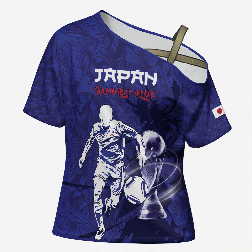 Custom Japan Samurai Blue 2026 Football Cross Shoulder Shirt Go Champion
