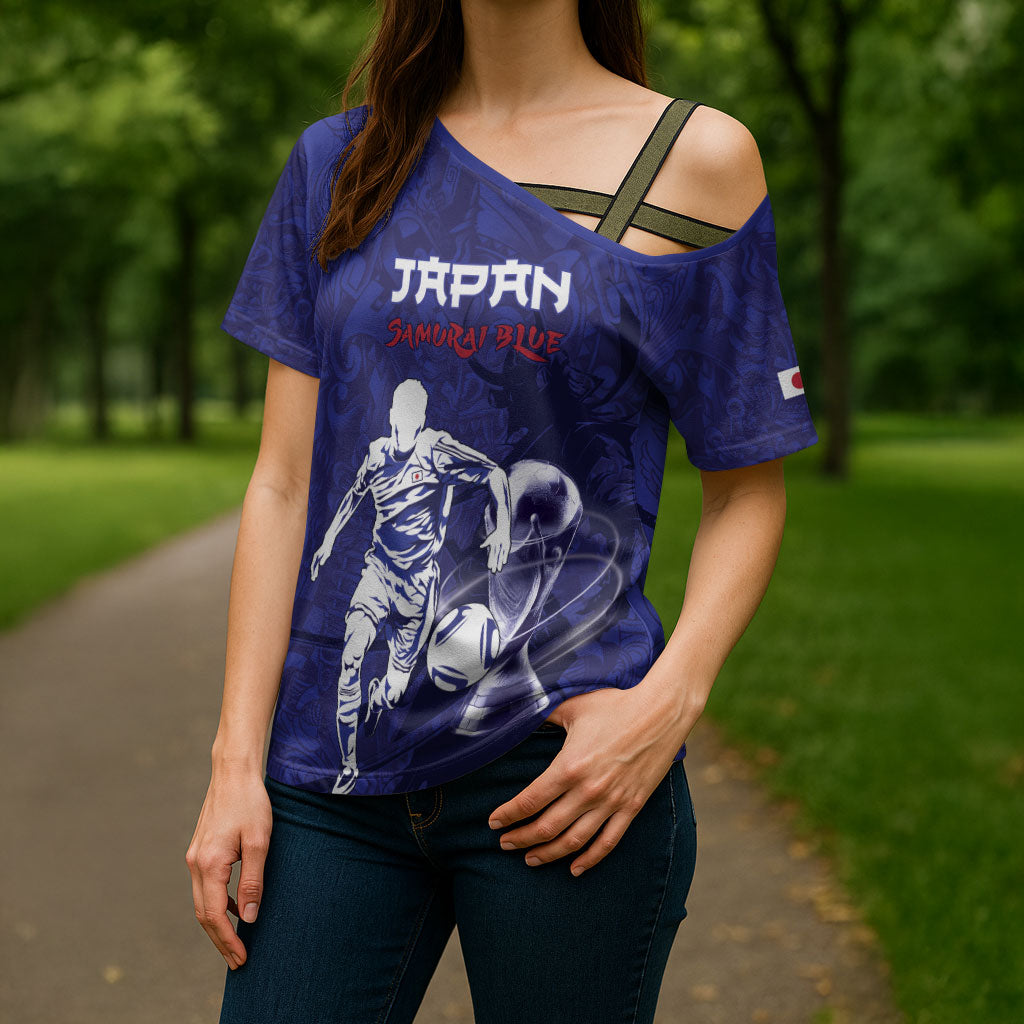 Custom Japan Samurai Blue 2026 Football Cross Shoulder Shirt Go Champion