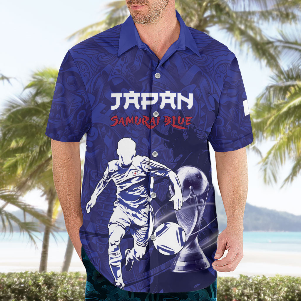 Custom Japan Samurai Blue 2026 Football Hawaiian Shirt Go Champion