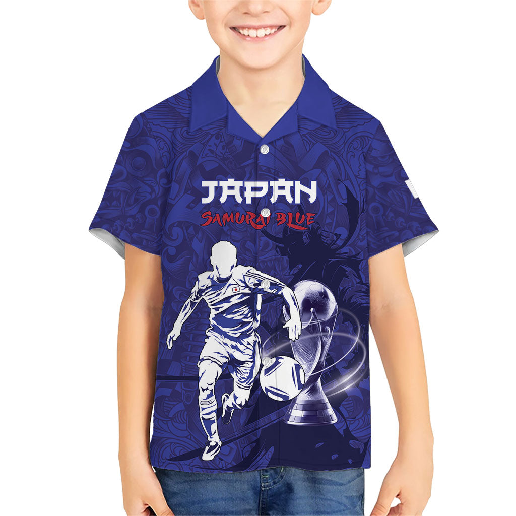Custom Japan Samurai Blue 2026 Football Hawaiian Shirt Go Champion
