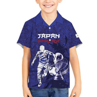 Custom Japan Samurai Blue 2026 Football Kid Hawaiian Shirt Go Champion