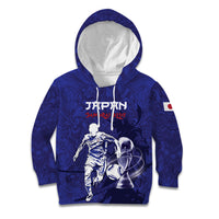 Custom Japan Samurai Blue 2026 Football Kid Hoodie Go Champion