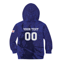 Custom Japan Samurai Blue 2026 Football Kid Hoodie Go Champion