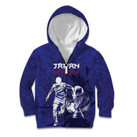 Custom Japan Samurai Blue 2026 Football Kid Hoodie Go Champion
