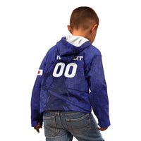 Custom Japan Samurai Blue 2026 Football Kid Hoodie Go Champion