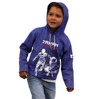 Custom Japan Samurai Blue 2026 Football Kid Hoodie Go Champion