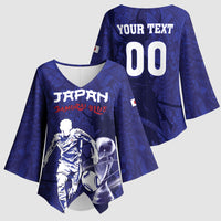 Custom Japan Samurai Blue 2026 Football Kimono Sleeve Blouse Go Champion