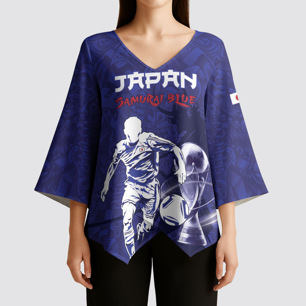 Custom Japan Samurai Blue 2026 Football Kimono Sleeve Blouse Go Champion