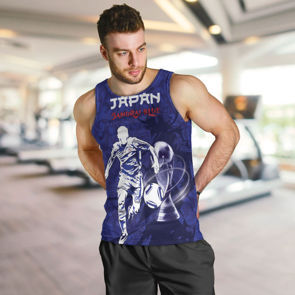 Custom Japan Samurai Blue 2026 Football Men Tank Top Go Champion