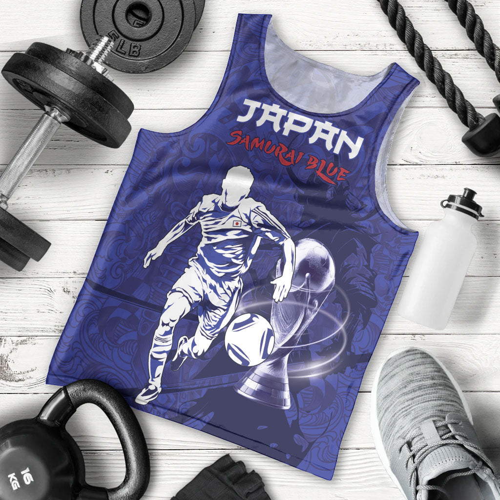 Custom Japan Samurai Blue 2026 Football Men Tank Top Go Champion