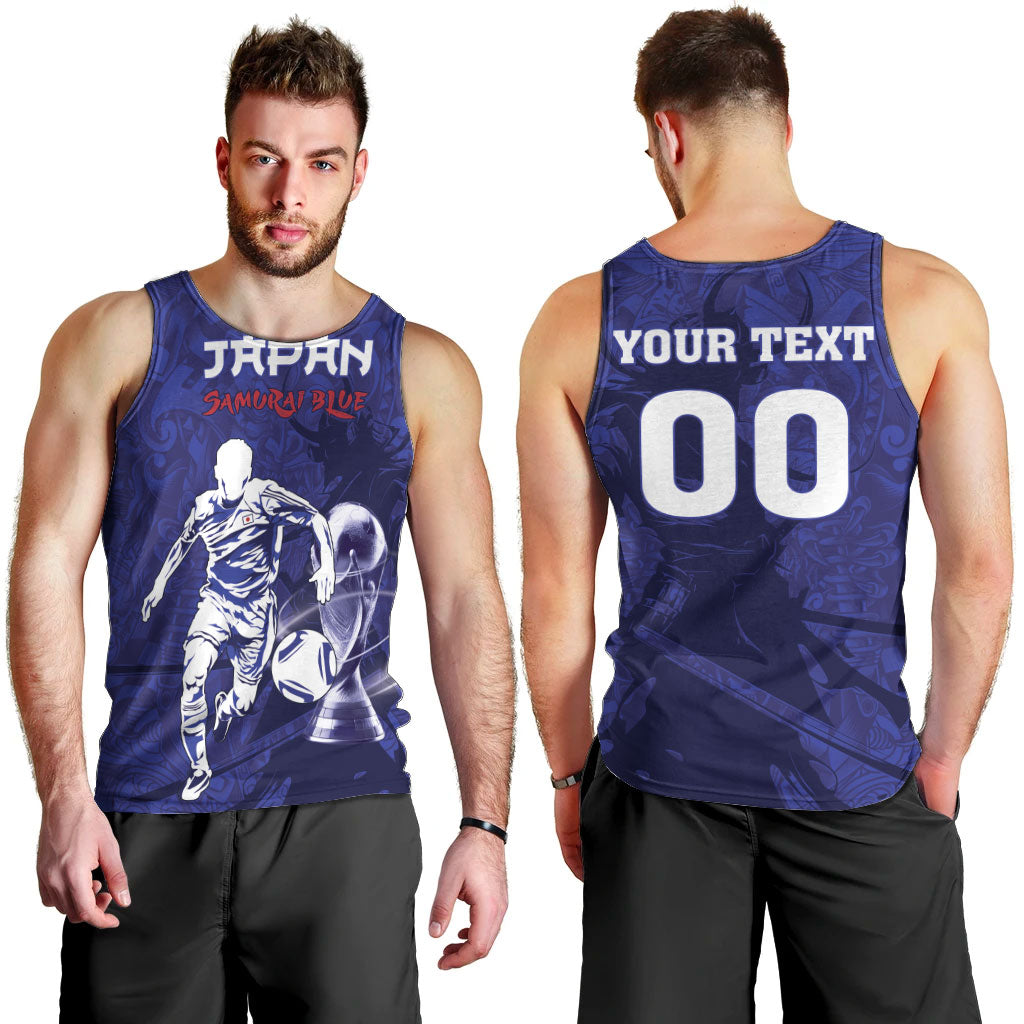Custom Japan Samurai Blue 2026 Football Men Tank Top Go Champion