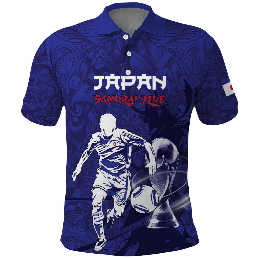 Custom Japan Samurai Blue 2026 Football Polo Shirt Go Champion