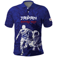 Custom Japan Samurai Blue 2026 Football Polo Shirt Go Champion