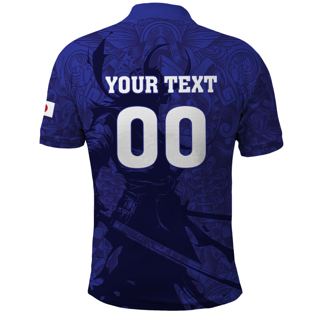 Custom Japan Samurai Blue 2026 Football Polo Shirt Go Champion