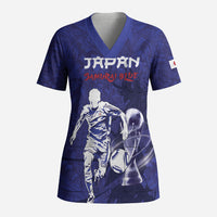Custom Japan Samurai Blue 2026 Football Scrub Top Go Champion
