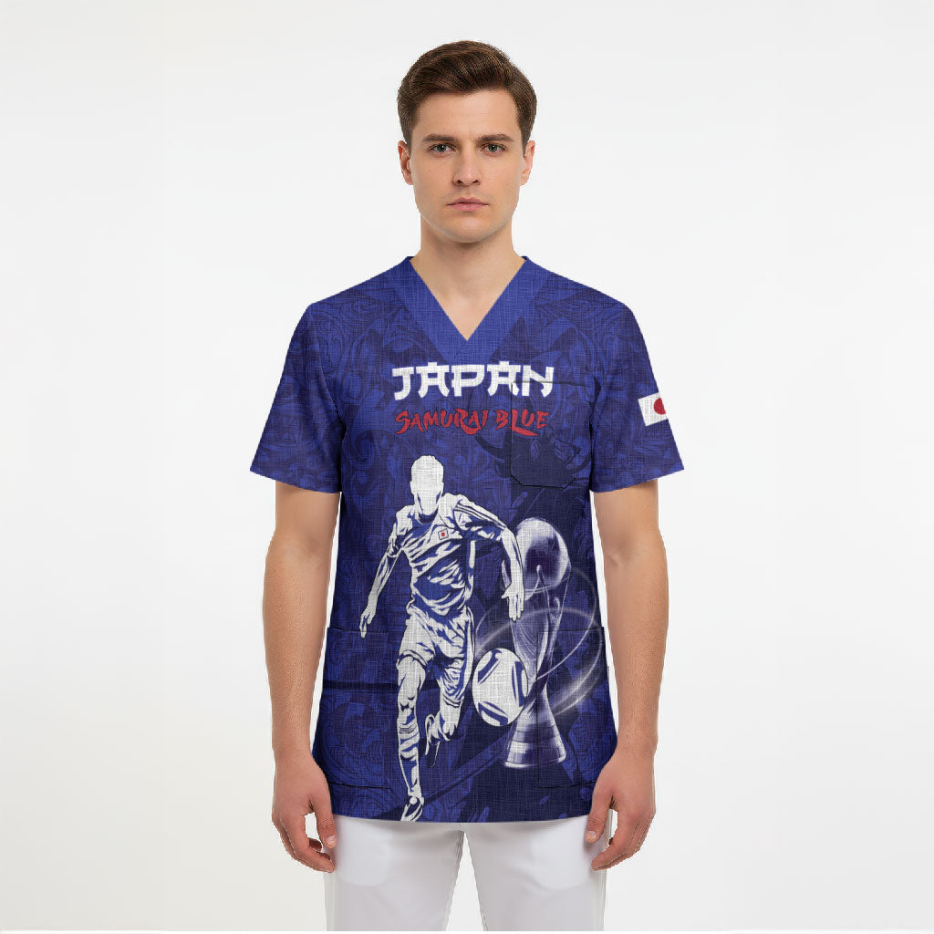 Custom Japan Samurai Blue 2026 Football Scrub Top Go Champion