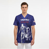 Custom Japan Samurai Blue 2026 Football Scrub Top Go Champion