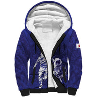 Custom Japan Samurai Blue 2026 Football Sherpa Hoodie Go Champion