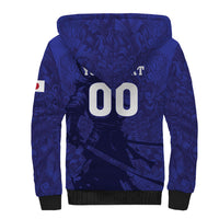 Custom Japan Samurai Blue 2026 Football Sherpa Hoodie Go Champion