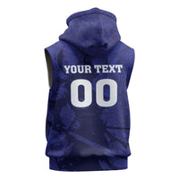 Custom Japan Samurai Blue 2026 Football Sleeveless Hoodie Go Champion