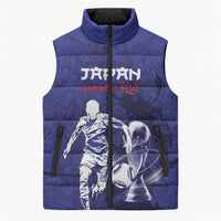 Custom Japan Samurai Blue 2026 Football Sleeveless Puffer Jacket Go Champion