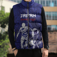 Custom Japan Samurai Blue 2026 Football Sleeveless Puffer Jacket Go Champion