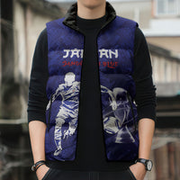 Custom Japan Samurai Blue 2026 Football Sleeveless Puffer Jacket Go Champion